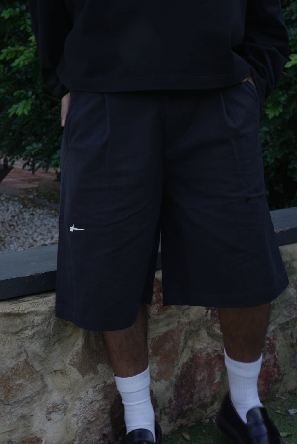 Pleated Shorts - Black