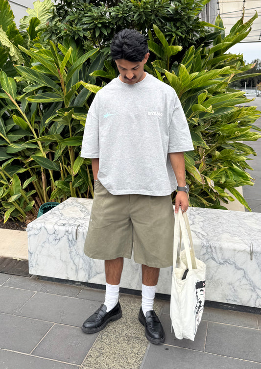 STAPLE TEE – GREY MARLE