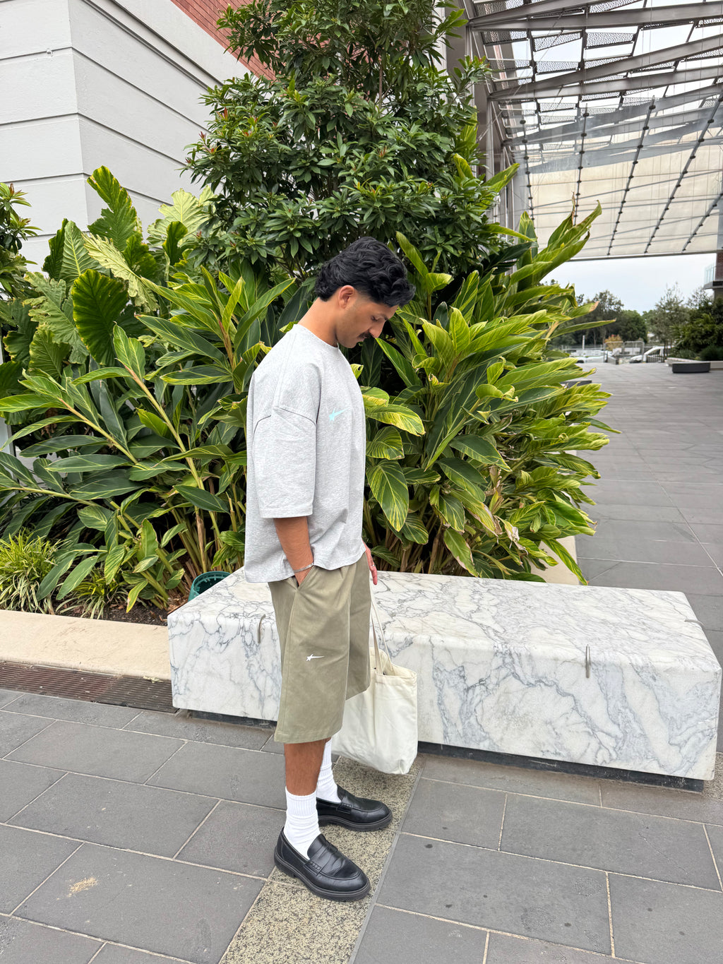Staple Tee - Grey Marle